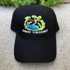 Vintage CENOTE YOKDZONOT Mexico Baseball Hat Men's Black Adjustable Cap